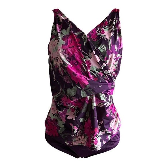 Denim & Co. Beach V-Neck Tankini with Brief - Picture 4 of 8